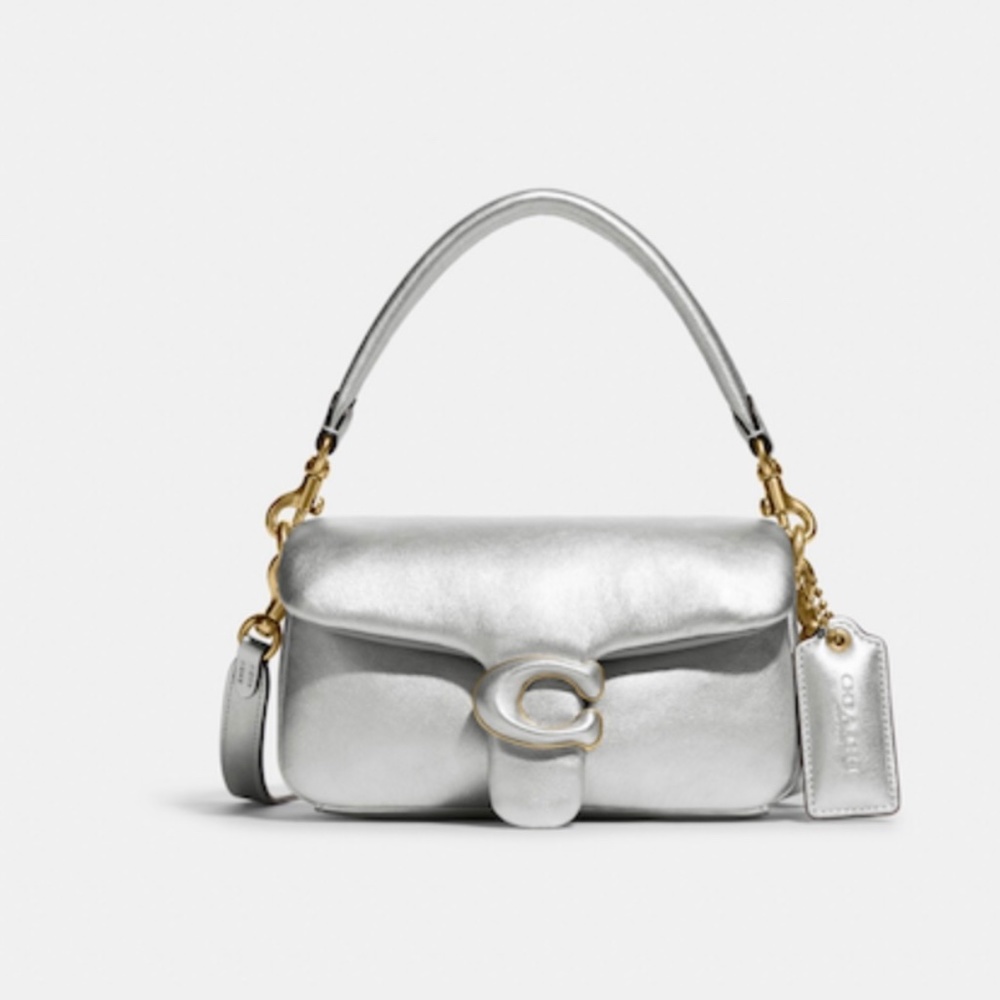 Coach Silver/ Brass Tabby 18inch NWT